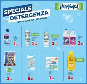 Volantino Happy Casa Pagina 17: Coccolatevi ammorbidente biancolatte €3,19, Ecotim piatti €1,99