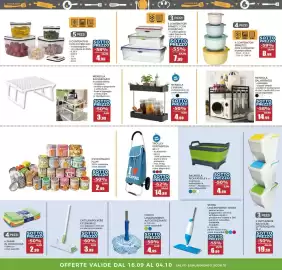 Volantino Happy Casa Pagina 5: Mensola 2 ripiani €4,99, 3 contenitori ermetici con coperchio €7,99