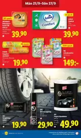Lidl reklamblad vecka 39 Sida 15: Purio soppåsar med doft €19,90, W5 Latexhandskar €149,00