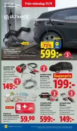 Lidl reklamblad vecka 39 Sida 17: Ultimate Speed Oljepump €149,00, SensiPlast förbandsväska för bilen €59,90
