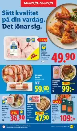 Lidl reklamblad vecka 39 Sida 3: Butcher's Kalkonbröstfile €99,00, Butcher's skivad fläskkarré €47,90