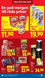Lidl reklamblad vecka 39 Sida 6: Paulüns Granola €36,90, Pågen Lingongrova €17,90