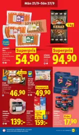 Lidl reklamblad vecka 39 Sida 8: Gyllda mörade kyckling-innerfilleer €49,90, Scan Schnitzlar €46,90