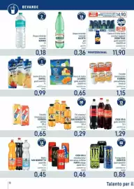 Volantino Talento Professional Store Pagina 18: Coca Cola gusti assortiti €1,29, Succo di frutta Santal gusti assortiti €0,99