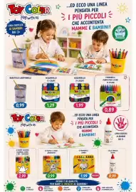 Volantino A Casa Mia Pagina 19: Toy Color pennarelli jumbo €1,99, Toy Color Watercolors €1,99