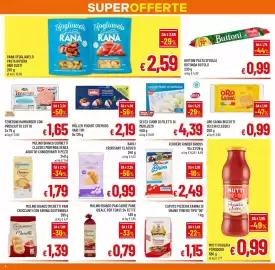 Volantino A&O Pagina 2: Oro Saiwa biscotti secchi classici €0,99, Kinder Brioss €2,49