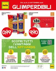 Volantino Hardis Pagina 16: Pasta di semola Divella €0,99, Caffè Sao Sapore Intenso €9,90