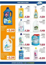 Volantino Le Bolle di Giù Giù Pagina 2: Delizia lavatrice €1,69, Grifo candeggina profumata €1,49