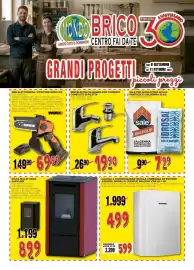 Volantino Mondo Brico Pagina 1: Miscelatore da bagno Iker cromato €19,90, Mini elettrosega / potatore Worx 20V €69,99