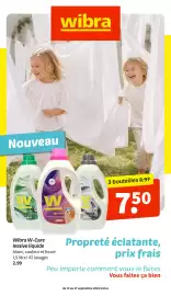 Catalogue Wibra page 1: Wibra W-Care lessive liquide €7,50