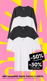 HEMA Flugblatt woche 38 Seite 5: Alle verpakte basic heren-t-shirts