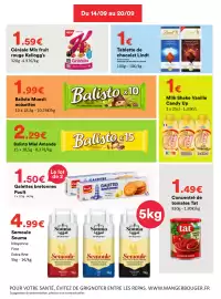 Catalogue Hmarket semaine 38 page 6: Poult Galettes bretonnes €1,50, Balisto Miel Amande €2,29