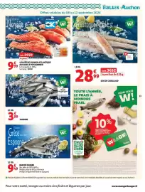 Catalogue Auchan Drive page 33: Sans marque 4 pavés de saumon atlantique auchan le poissonnier €9,99