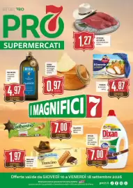 Volantino PRO7 Supermercati Pagina 1: Formaggio da tavola all'etto Gran Moravia €0,97