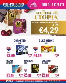 Volantino Fish's King Pagina 7: Magnum mini €3,99, Gelato Iceberger €3,49