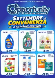 Volantino Opportunity Shop Pagina 1: Dash liquido lavatrice €7,99, Nelson piatti eco limone €1,99