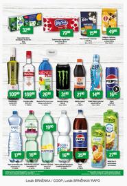 Brněnka leták Strana 4: Dobrá voda příchut' jahoda a malina neperlivá €16,90, Pražská vodka €189,90