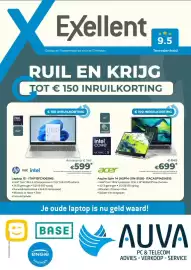 AUVA folder Pagina 1: Laptop 15 €599,00, Acer Aspire Spin 14 €699,00