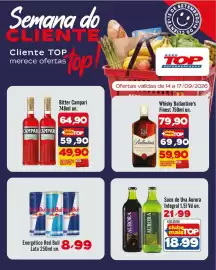 Encarte Rede Top Página 1: Suco de Uva Aurora Integral €18,99, Bitter Campari €49,90