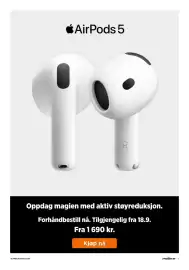 POWER kundeavis uke 38 Side 7: Apple AirPods 5 €1.690,00