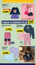 ALDI akciós újság hét 38 Oldal 11: Lányka licenc tűllruha €2.499,00, Lily & Dan kisgyermek pizsama €2.299,00