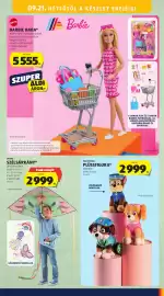 ALDI akciós újság hét 38 Oldal 13: Barbie barba €5.555,00, Paw patrol plüssfigura €2.999,00