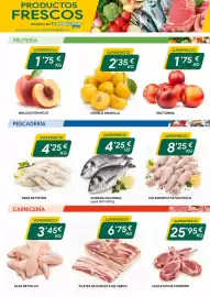 Folleto Masymas semana 37 Página 1: Filetes de panceta de cerdo €6,75, Melocoton rojo €1,75
