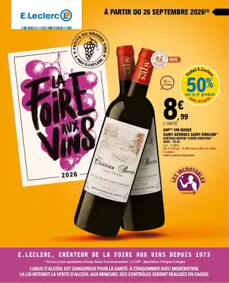 E.Leclerc Drive | Foire aux vins d'automne (valable jusqu'au 10-10)