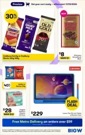 BIG W catalogue Page 4: Lenovo Tab 10.1-inch Tablet w/Bumper Case €229,00, Smiths or Doritos