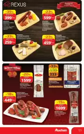 Auchan akciós újság hét 38 Oldal 11: Békéscsabai parasztkolbász €1.699,00, Régimódi Mangalica Parasztkolbász €599,00