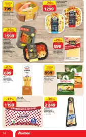 Auchan akciós újság hét 38 Oldal 14: Zanetti Parmigiano Reggiano Sajt €2.249,00, Fresco di Forno Mac & Cheese €1.299,00