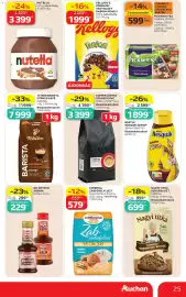 Auchan akciós újság hét 38 Oldal 25: KELLOGG'S POKÉMON VAGY BLUEY GABONAPEHELY €1.999,00, Nutella €3.399,00