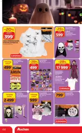 Auchan akciós újság hét 38 Oldal 44: HALLOWEEN FIGYELMEZTETŐ SZALAG €499,00, HALLOWEEN KOPONYA MASZK €599,00