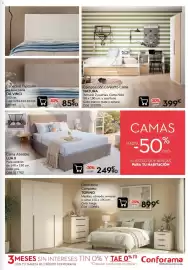 Catálogo Conforama Página 13: Da Vinci cabecero tapizado en tela pana €85,90, Cama abatible lua ii €249,00
