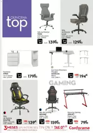 Catálogo Conforama Página 9: Gaming silla eclipse €139,00, Lula silla de director €129,90