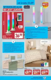 ALDI gazetka Strona 9: Pościel z bawełny renforcè 140x200 cm Novitesse €49,99, Kolumny oświetleniowe RGB LED Casalux €36,99