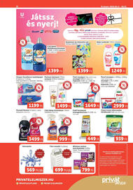 PRIVÁT akciós újság hét 38 Oldal 8: Tomi mosópor €1.649,00, Pantene balzsam sampon €1.499,00