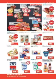 PRIVÁT akciós újság hét 38 Oldal 2: Pöttysös palackos Madártej €299,00, Privát natúr joghurt €349,00