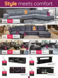 Bradlows catalogue Page 3: Winston 3 Piece 5 Action Reclining Lounge Suite €39.999,95, Houghton TV Stand €4.999,95