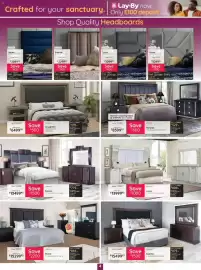 Bradlows catalogue Page 4: Hannah Headboard & Pedestals €8.399,95, Houghton Headboard & Pedestals €6.499,95