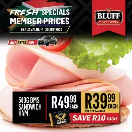 Bluff Meat Supply catalogue week 38 Page 9: 500G BMS SANDWICH HAM €39,99