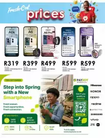 Chatz Connect brochure Page 17: OPPO A6 Pro 5G €499,00, OPPO Reno16 F 5G €599,00
