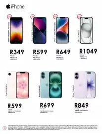 Chatz Connect brochure Page 18: IPhone 17 €849,00, IPhone 15 128GB 5G €1.049,00