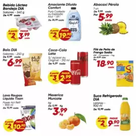 Tabloide Dia Página 2: Comfort - amaciante diluido €21,90, Pérola - abacaxi pérola €5,99