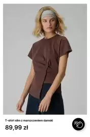 4F gazetka tydzień 38 Strona 5: T-shirt slim z marszczeniem damski €89,99