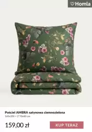 Homla gazetka tydzień 38 Strona 9: Pościel Ambra satynowa ciemnozielona 160x200 + 2*70x80 cm Homla €159,00