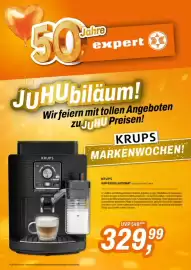 Expert Flugblatt Seite 1: 50 Jahre expert JUHUbiläum! Wir feiern mit tollen Angeboten zu JUHU Preisen! KRUPS KRUPS