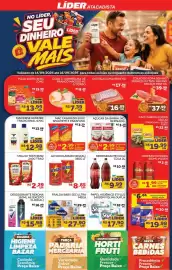 Encarte Lider Atacadista Página 1: Fralda baby sec ultra mega €27,90, Achocolatado nescau €8,85