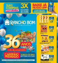 Catálogo Rancho Bom Supermercados semana 38 Página 1: Feijão rei da panela preto €12,99, Coxinha da asa lar €7,99