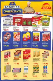 Encarte Assaí Atacadista Página 1: Liane - macarrão liane comum €6,99, Pacote - batata palito congelada €17,90